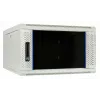 DSIT DS6604W 4U nástenný serverový rozvádzač so sklenenými dverami, 600 x 600 x 280 mm, biela