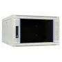 DSIT DS6604W 4U nástenný serverový rozvádzač so sklenenými dverami, 600 x 600 x 280 mm, biely
