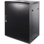 DSIT DS6415M 15U nástenný serverový rack rozvádzač s kovovými dverami, 600x450x770 mm, čierna