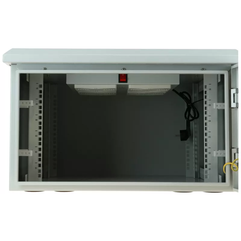 DSIT DS6606-OUT 19-palcový vonkajší nástenný serverový rozvádzač IP55, 6U, 600x600x368 mm
