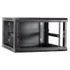 DSIT DS6604-F 6U nástenné serverové puzdro so sklenenými dverami, 600x450x320 mm, čierne