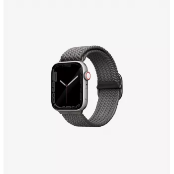 UNIQ Aspen Braided Loop náramok pre Apple Watch 42/41/40mm séria 1-11/SE/SE2/SE3 - granitová sivý