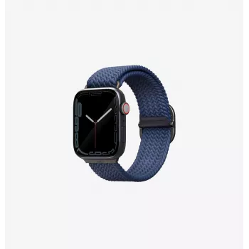 UNIQ Aspen Braided Loop náramok pre Apple Watch 42/41/40mm séria 1-11/SE/SE2/SE3 - granitová sivý
