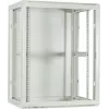 DSIT 15U nástenný serverový rozvádzač so sklenenými dverami, biela, 600x450x770 mm (DS6415W)