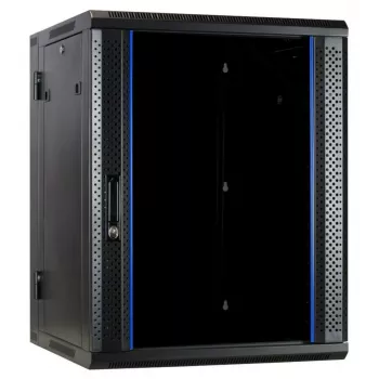 DSIT DS6615-DOUBLE reverzibilný nástenný serverový rozvádzač so sklenenými dverami, šírka 600 mm