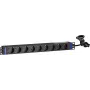 DSIT DS-9PDU 19 palcová racková rozvodnica napájania - 9 zásuviek Schuko, 16A, 1U, čierna