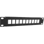 DSIT DS10-Patch-10UTP 10-portový neosadený UTP keystone patch panel, 1U 19-palcová montáž do racku, čierny