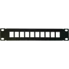 DSIT DS10-Patch-10UTP 10-portový neosadený UTP keystone patch panel, 1U 19-palcová montáž do racku, čierny