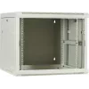 DSIT DS6609W 9U nástenný serverový rozvádzač so sklenenými dverami, 600x600x500 mm, čierny