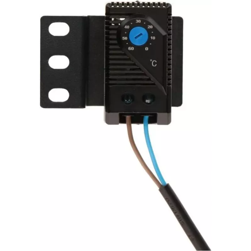 DSIT DS-Therm bimetalový termostat pre ovládanie ventilátora, 0-60°C, DIN lišta, kontakt NO