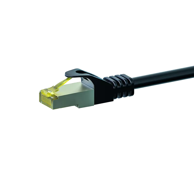 DSIT RJ45 sieťový kábel S/FTP (PiMF) s Cat.7 surovým káblom, čierny, 15 m (DC-70-150)