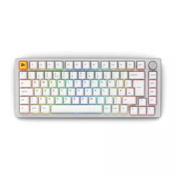 Glorious GMMK Pro mechanická klávesnica, 75% Pre-Built, ISO UK Layout, biela