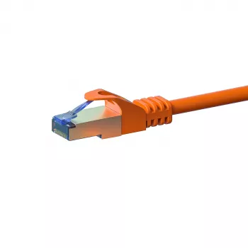 DSIT CAT 6a S/FTP LSOH sieťový patch kábel, 20m, oranžová, 10 Gbps, 500 MHz, RJ45