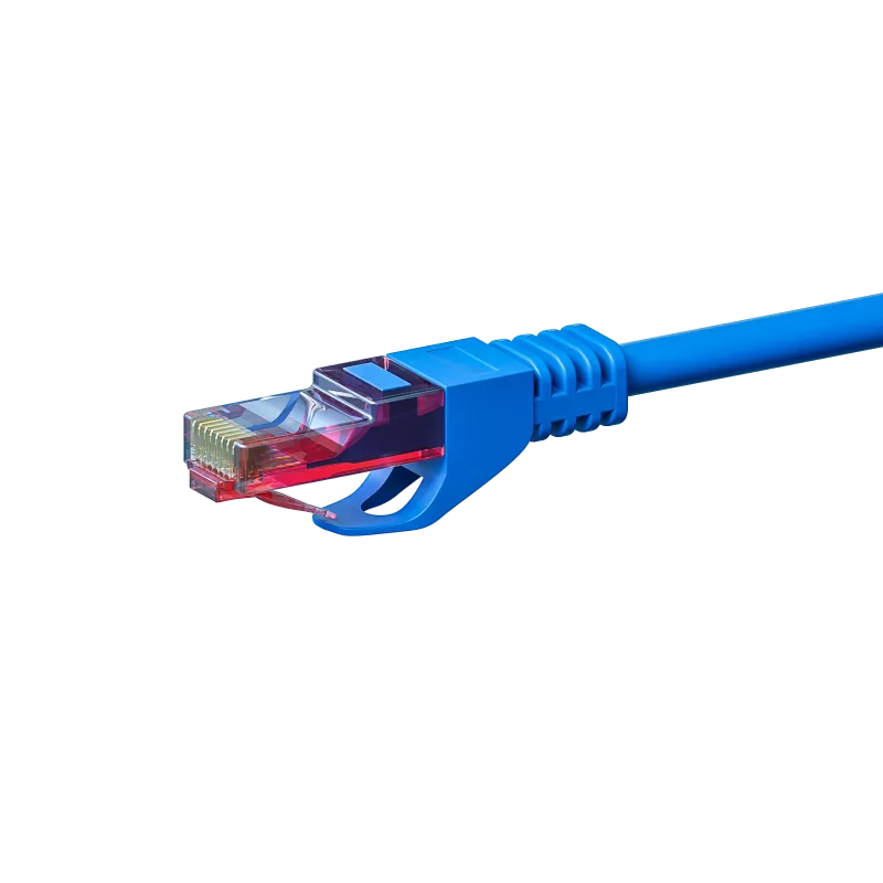 DSIT CAT6 U/UTP sieťový patch kábel, 1 m, modrý, 100% meď, RJ45, Gigabit Ethernet