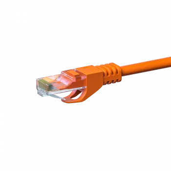DSIT CAT 6 U/UTP sieťový patch kábel, 10 m, oranžová, CCA, RJ45, 1 Gbps
