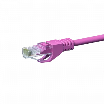 DSIT CAT 5e U/UTP patch kábel, 20 m, ružová, CCA, RJ45, Gigabit Ethernet