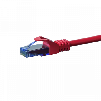 DSIT CAT6a U/UTP 100% meď sieťový patch kábel, 0,15 m, červená (DC-U6A5-001)