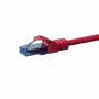 DSIT CAT6a U/UTP 100% meď sieťový patch kábel, 0,15 m, červená (DC-U6A5-001)