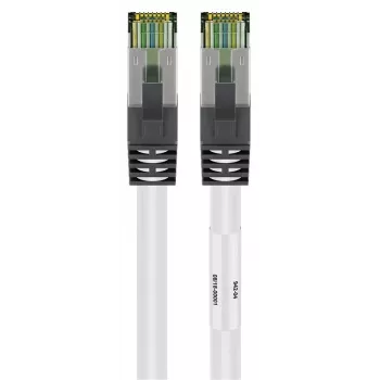 DSIT RJ45 sieťový kábel S/FTP PiMF CAT 8 biela 0,25m