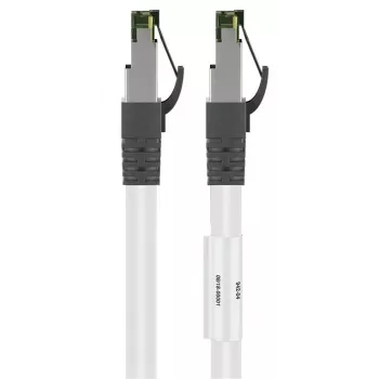 DSIT RJ45 sieťový kábel S/FTP PiMF CAT 8 biela 0,25m