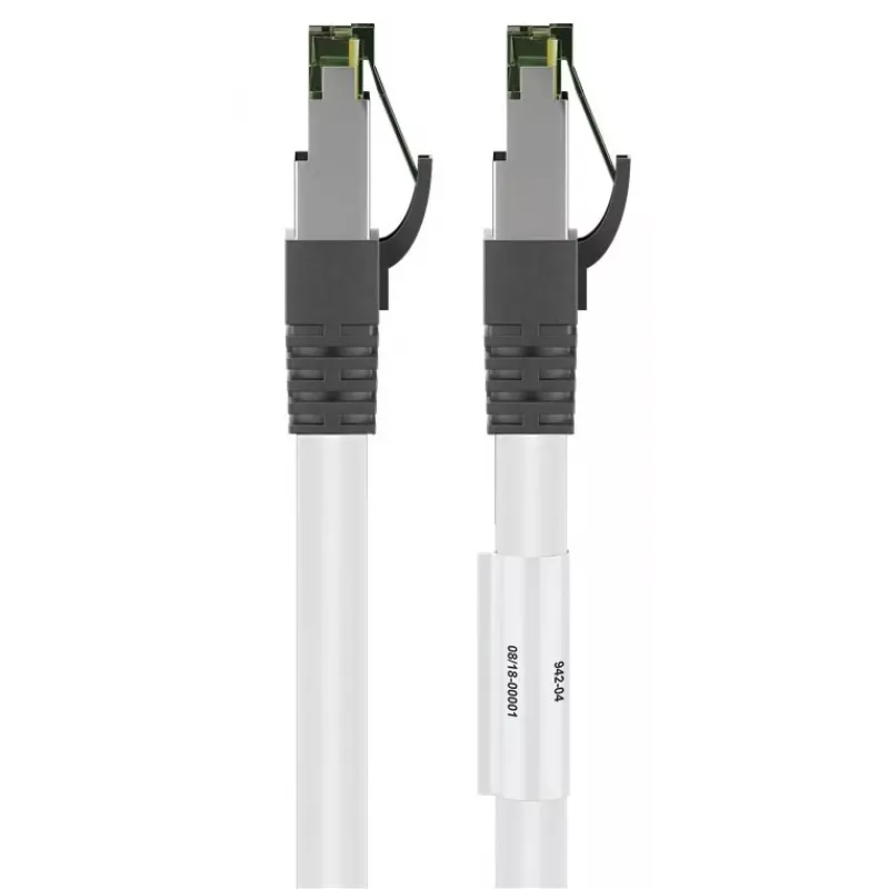 DSIT RJ45 sieťový kábel S/FTP PiMF CAT 8 biely 0,25m