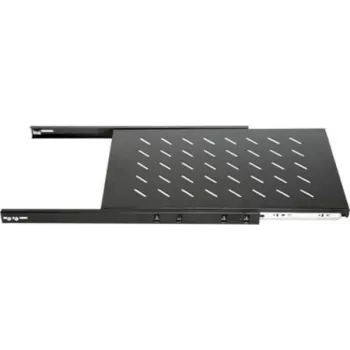 DSIT DS-UH45 výsuvná polica pre nástenné skrine s hĺbkou 450 mm, 1U, zaťaženie 25 kg, čierna