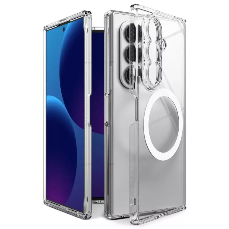 Ringke Fusion Magnetic MagSafe puzdro pre Samsung Galaxy Z Fold 8 Ultra - transparentné