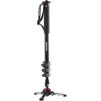 Manfrotto MVMXPROA4 XPRO Monopod+ hliníkový 4-dielny video monopod s FluidTech základňou, čierny