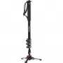 Manfrotto MVMXPROA4 XPRO Monopod+ hliníkový 4-dielny video monopod s FluidTech základňou, čierny