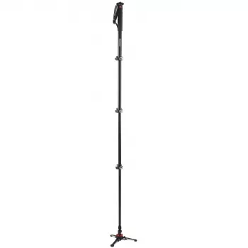 Manfrotto MVMXPROA4 XPRO Monopod+ hliníkový 4-dielny video monopod s FluidTech základňou, čierny
