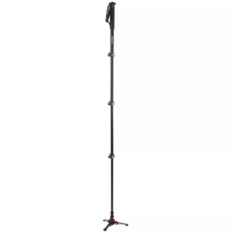 Manfrotto MVMXPROA4 XPRO Monopod+ hliníkový 4-dielny video monopod s FluidTech základňou, čierny