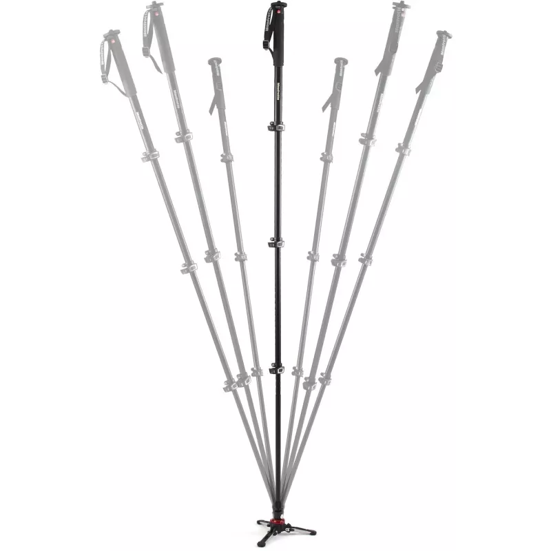 Manfrotto MVMXPROA4 XPRO Monopod+ hliníkový 4-dielny video monopod s FluidTech základňou, čierny