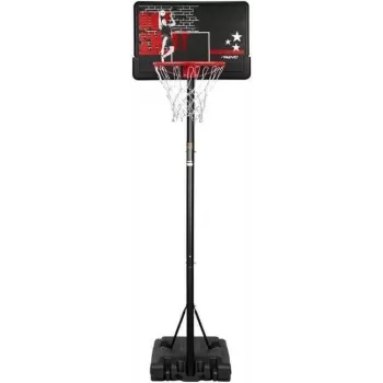 BASKETBALOVÝ KOŠ HOT SHOT - prenosný basketbalový kôš, výškovo nastaviteľný 165-220 cm, 75x50 cm polykarbonátová doska, oceľový obruč, naplniteľná základňa, pre exteriér