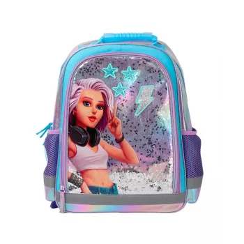 KIDS Wow Holo holografický školský batoh 14L A4 dievčenský trblietavý