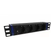 DSIT DS10-4PDU 10 palcová racková napájacia jednotka, 4 Schuko zásuvky, 16A, čierna