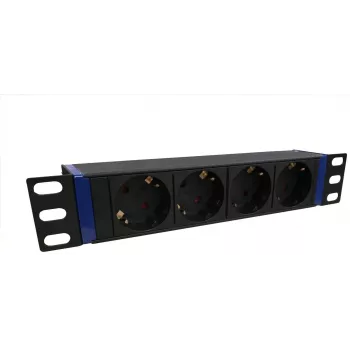 DSIT DS10-4PDU 10 palcová racková napájacia jednotka, 4 Schuko zásuvky, 16A, čierna