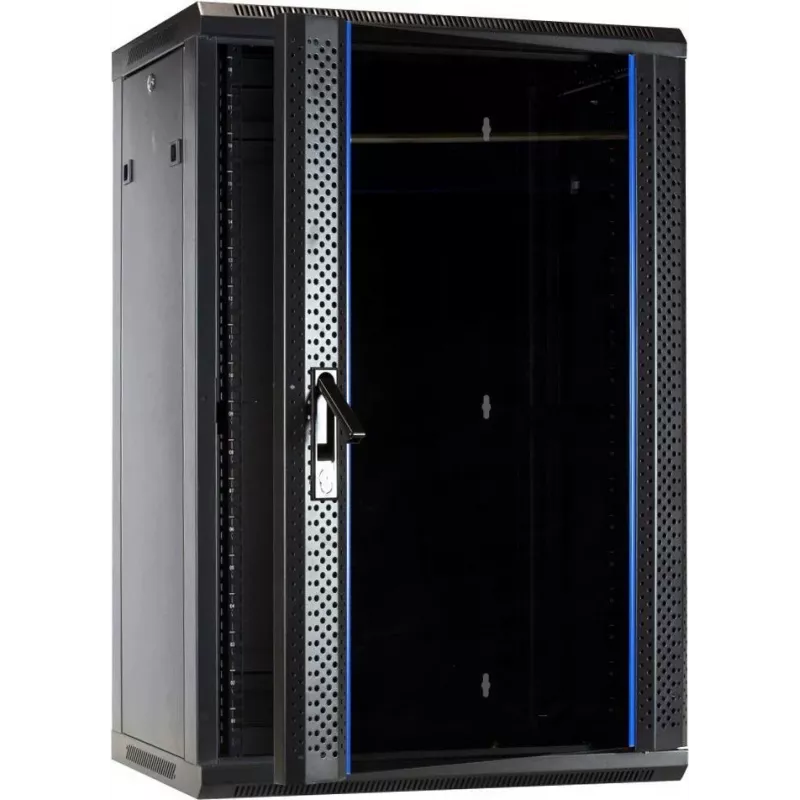 DSIT 18U nástenný serverový rozvádzač so sklenenými dverami 600x450x900 mm (DS6418)