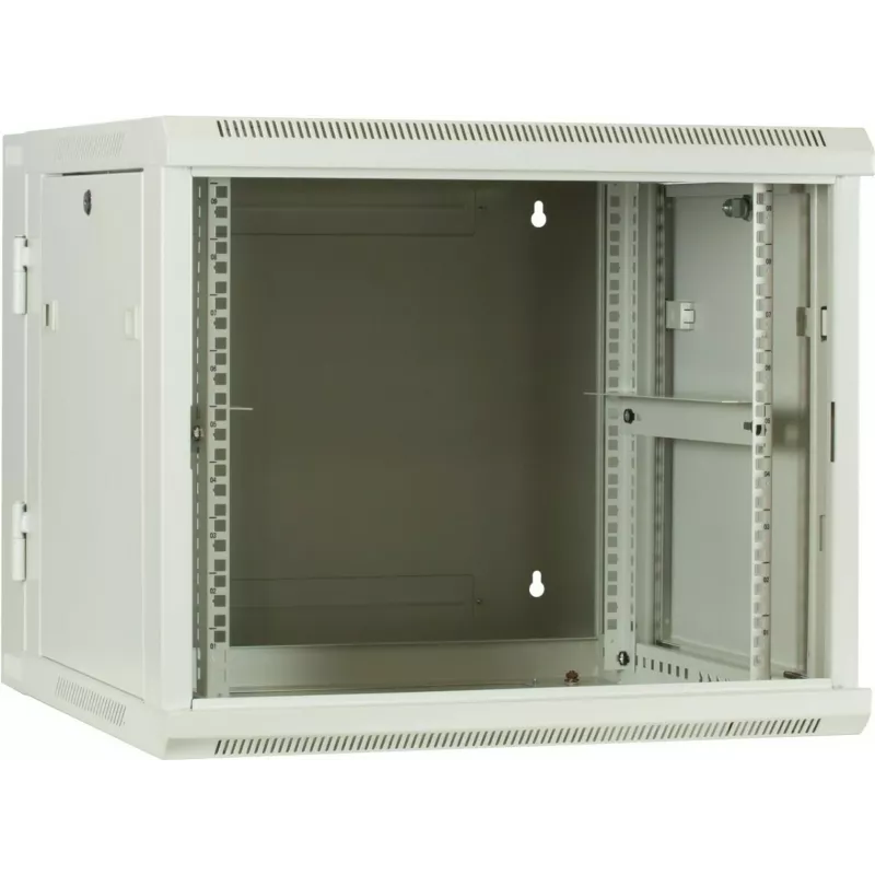 DSIT 9U obojstranný nástenný serverový rozvádzač so sklenenými dverami, biela, 600x600x501 mm (DS6609W-DOUBLE)