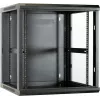 DSIT DS6612 12U nástenný serverový rozvádzač so sklenenými dverami, 600x600x635 mm, čierna