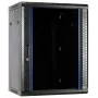 DSIT DS6615 15U nástenný serverový rozvádzač so sklenenými dverami, 600x600x770 mm, čierna