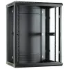 DSIT DS6615 15U nástenný serverový rozvádzač so sklenenými dverami, 600x600x770 mm, čierna