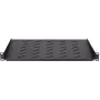 DSIT DS-FH1U450 1U pevná polica pre nástenné skrine s hĺbkou 600 mm, hĺbka 450 mm, čierna