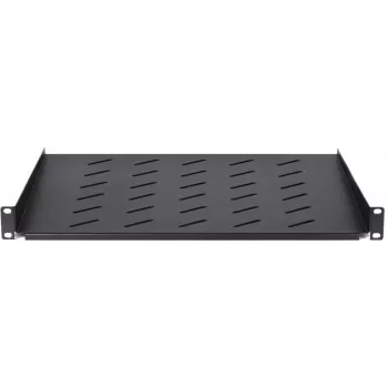 DSIT DS-FH1U450 1U pevná polica pre nástenné skrine s hĺbkou 600 mm, hĺbka 450 mm, čierna