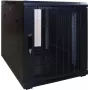 DSIT 12U samostatne stojaci serverový rack, 600x600x720 mm, perforované uzamykateľné predné dvere, čierna