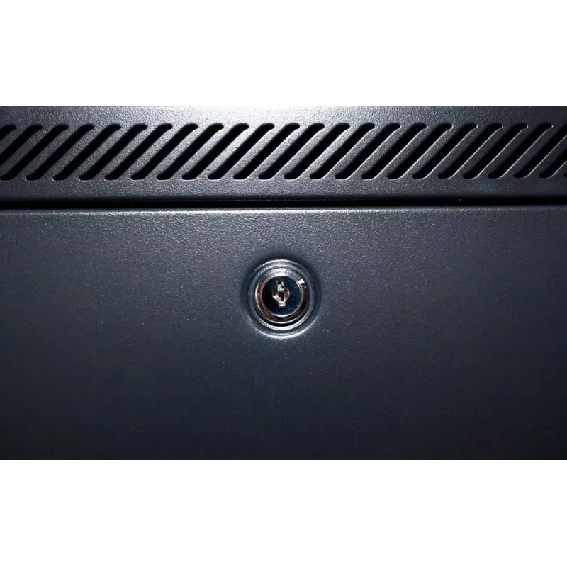DSIT 12U samostatne stojaci serverový rack, 600x600x720 mm, perforované uzamykateľné predné dvere, čierna