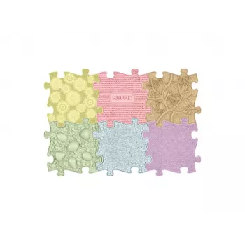 MUFFIK ortopedická senzorická podložka sada 6-in-1 Baby Pastel – 6 puzzle dielov