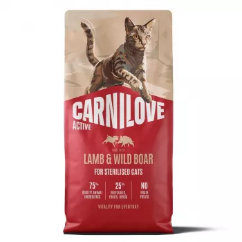 Carnilove Active mačka jahňacie a diviačina kastrovaná 6kg