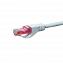 DSIT CAT6 U/UTP sieťový patch kábel, 0,5 m, biely, 100% meď (DC-62-005)