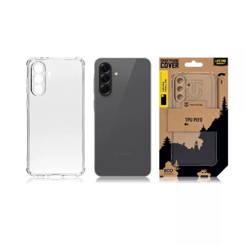 Zadný kryt TPU Tactical Plyo pre Samsung Galaxy A56 5G, priehľadný