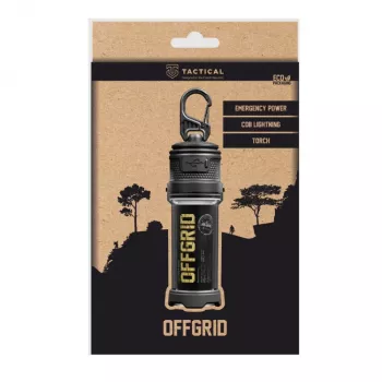 Taktická OffGrid LED baterka powerbanka 2000 lúmenov, 5000 mAh, USB-C, IPX6, zoomovateľná